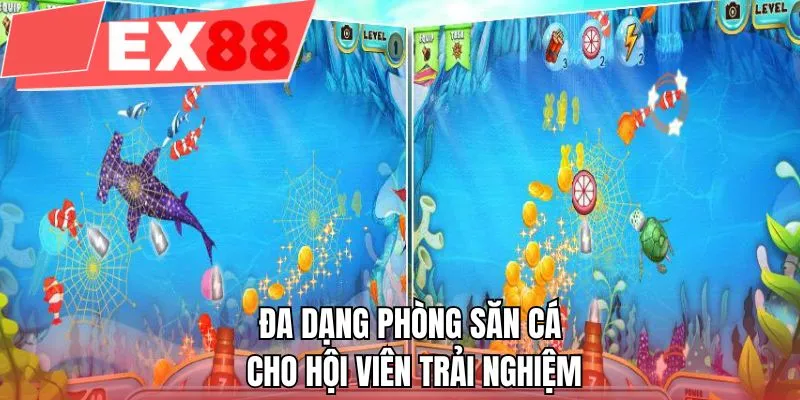 Đa dạng phòng săn cá cho hội viên trải nghiệm